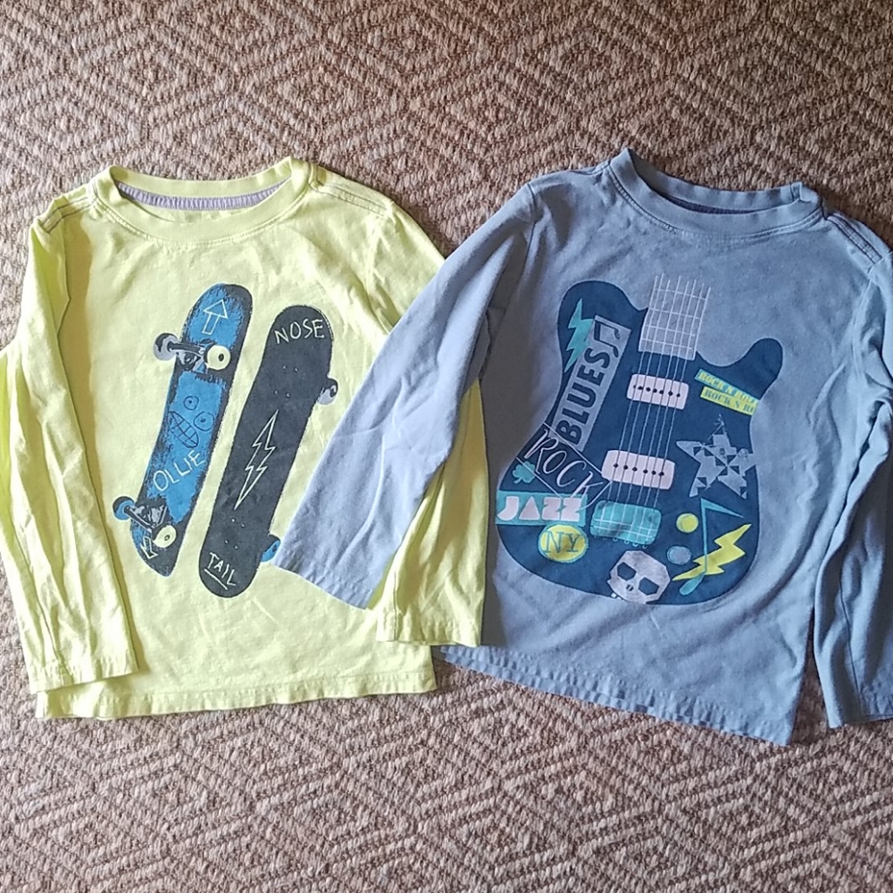 Set of 2 Boys Tea Long Sleeve Shirts size 7